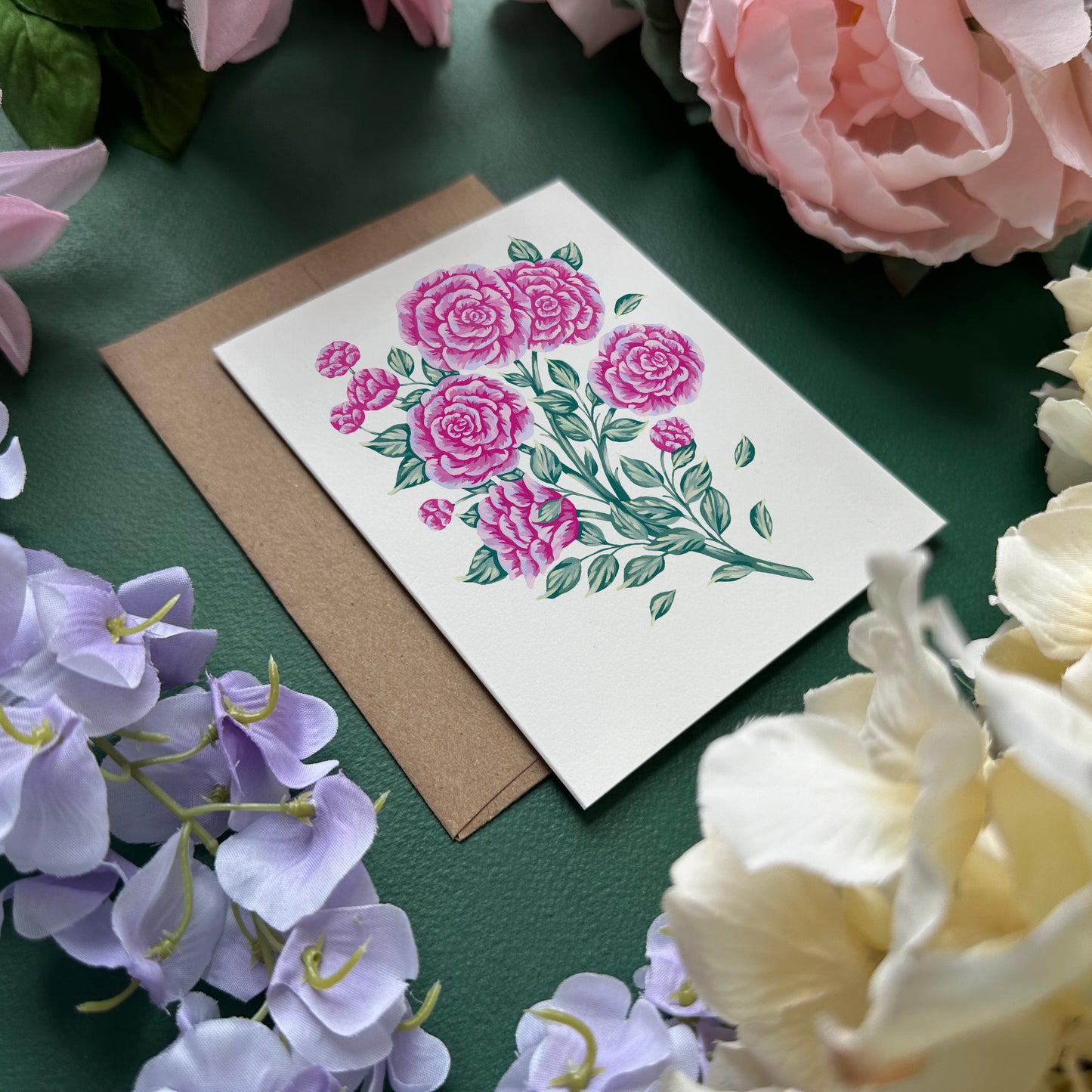 Rose Floral Greeting Card