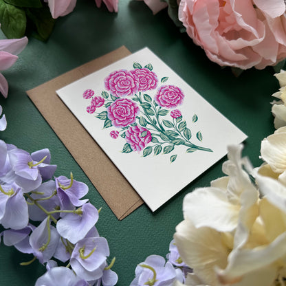 Rose Floral Greeting Card