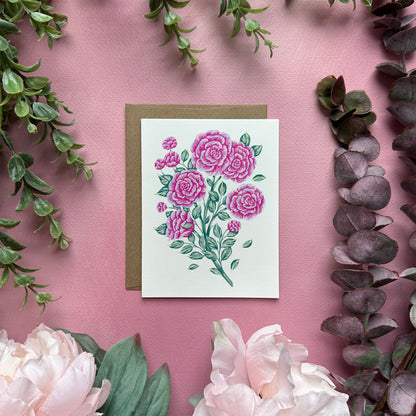 Rose Floral Greeting Card