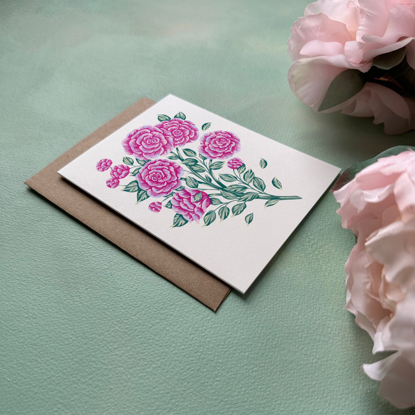Rose Floral Greeting Card