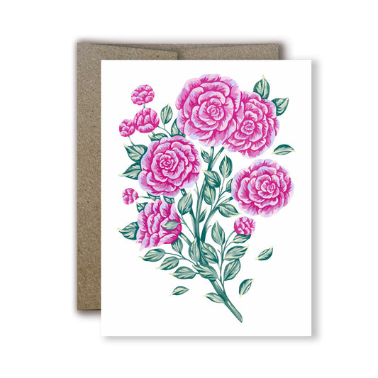 Rose Floral Greeting Card