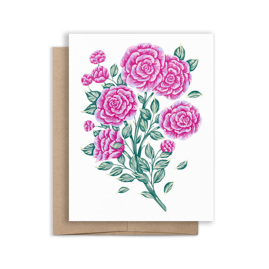 Rose Floral Greeting Card