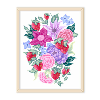 Strawberry Flower Art Print