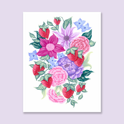 Strawberry Flower Art Print