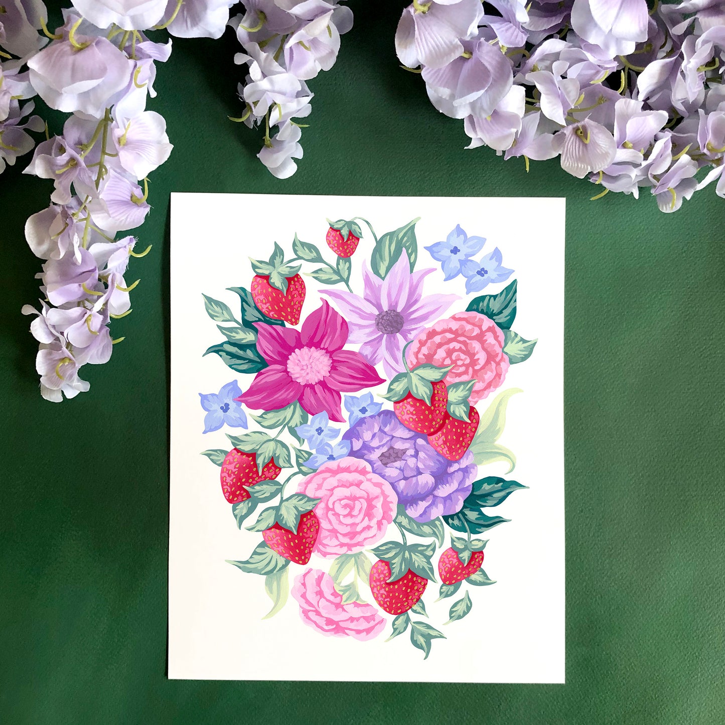 Strawberry Flower Art Print