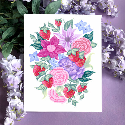 Strawberry Flower Art Print