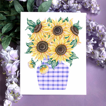 Sunflowers in Vase Art Print