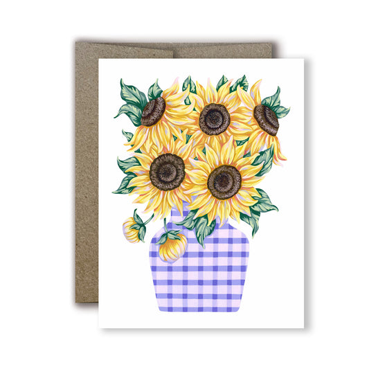 Sunflowers in Vase Greeting Card