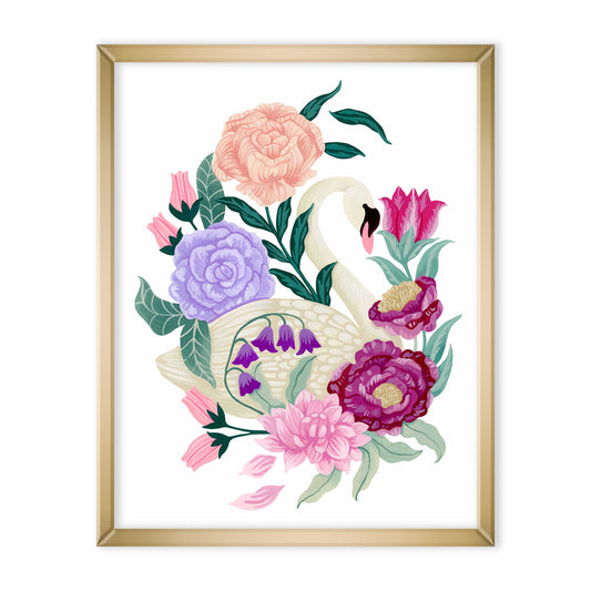Mia Whittemore Swan Flower Art Print Main Image 1