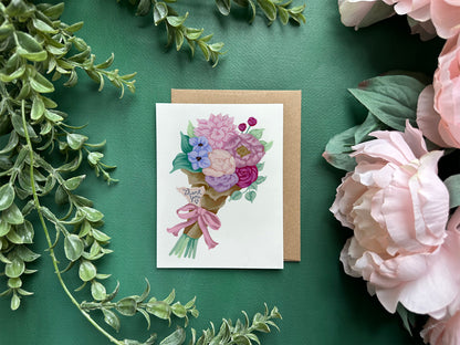 Thank You Bouquet Greeting Card