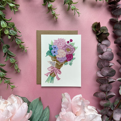 Thank You Bouquet Greeting Card