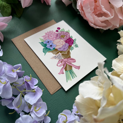 Thank You Bouquet Greeting Card