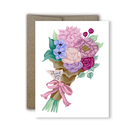 Mia Whittemore Thank You Bouquet Greeting Card Main Image 1