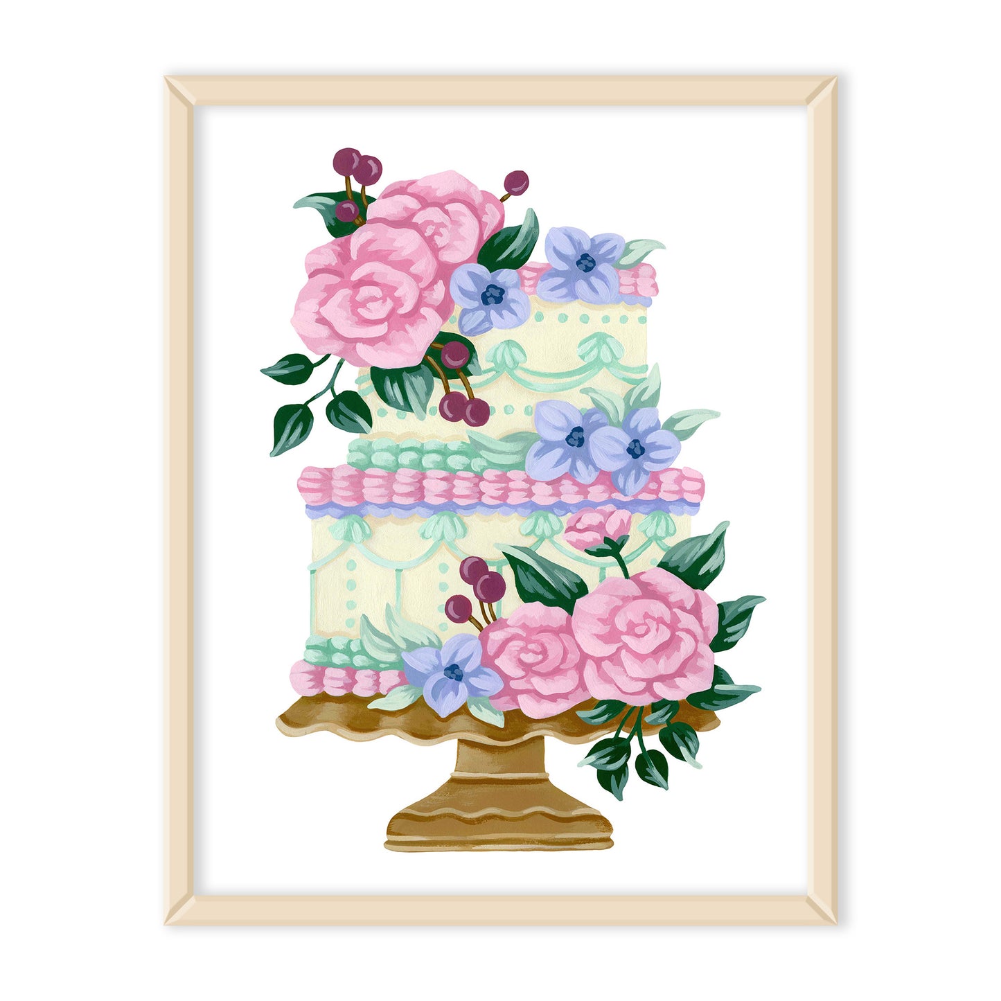 Pastel Vintage Cake Art Print
