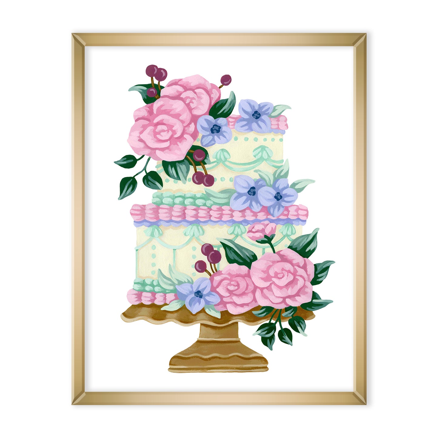 Pastel Vintage Cake Art Print