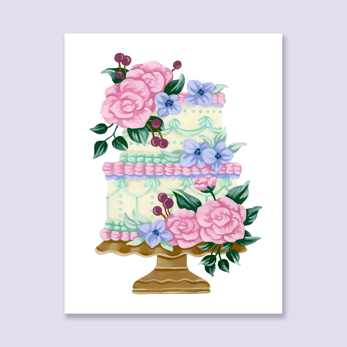 Pastel Vintage Cake Art Print