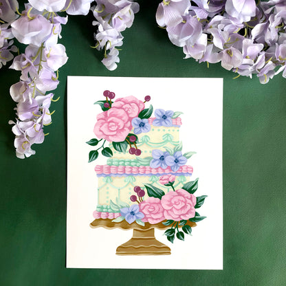 Pastel Vintage Cake Art Print