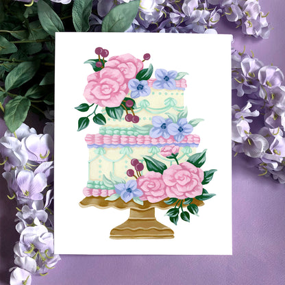 Pastel Vintage Cake Art Print
