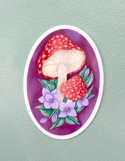 Mushroom Floral Sticker