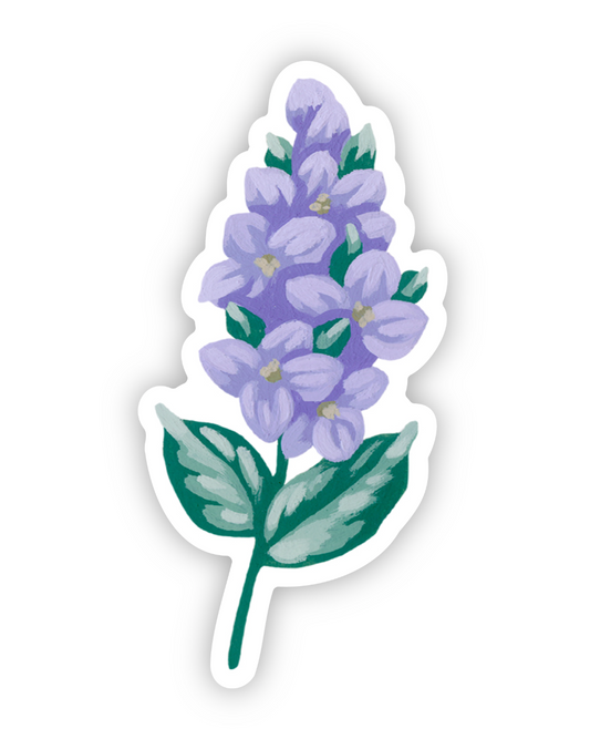 Blue Floral Sticker